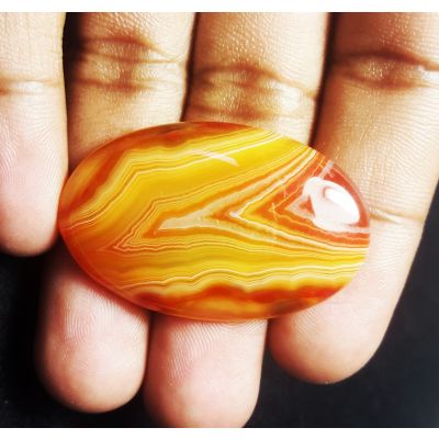 46.12 Natural Banded Agate 39.13 x 24.88 x 5.87 mm