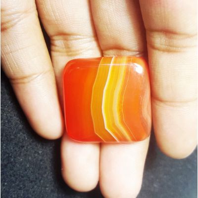 33.17 Natural Banded Agate 23.89 x 24.29 x 5.65 mm