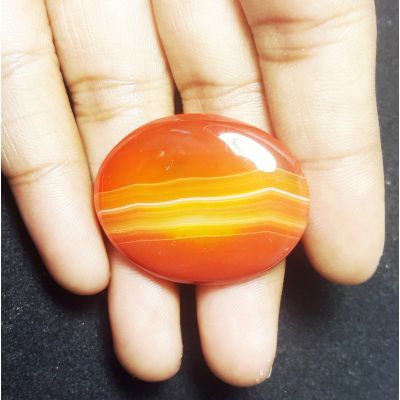 36.13 Carat Natural Banded Agate 32.31 x 25.36 x 5.58 mm