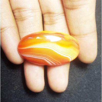 36.29 carats Natural Banded Agate 33.81 x 19.09 x 7.13 mm