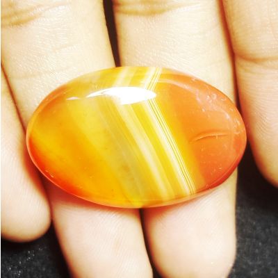 27.10 carats Natural Banded Agate 28.40 x 18.46 x 6.56 mm