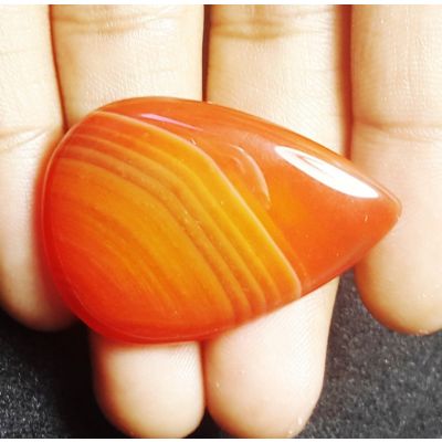 33.71 carats Natural Banded Agate 35.11 x 24.59 x 5.43 mm