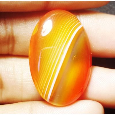 21.63 carat Natural Banded Agate 27.40 x 18.19 x 5.52 mm