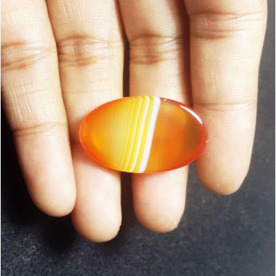 21.71 carat Natural Banded Agate 28.58 x 17.41 x 5.51 mm