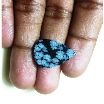 8.07 carat Natural Snowflake Obsidian 22.57 x 15.35 x 3.73 mm