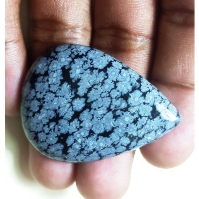 32.57 carat Natural Snowflake Obsidian 42.21 x 25.05 x 4.08 mm