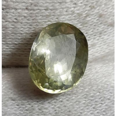 6.67 Carats Natural Yellowish Green Sapphire 10.22x9.78x5.75mm