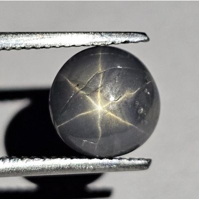 2.20 CARATS   Natural Shadow Blue Star Sapphire   7.38x7.36x4.17 mm