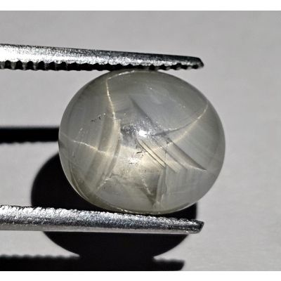 4.03 CARATS  Natural Storm Dust Gray Star Sapphire  9.65x8.61x4.62 mm