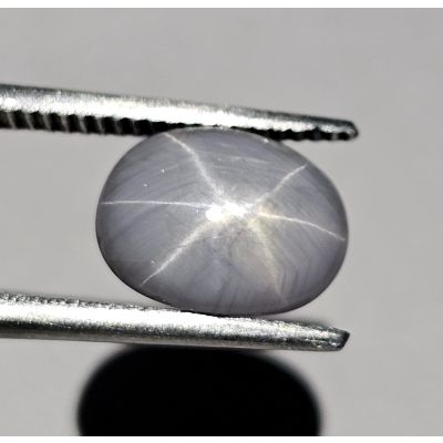 2.93 CARATS  Natural Storm Gray  Star Sapphire  8.93x6.86x4.11 mm