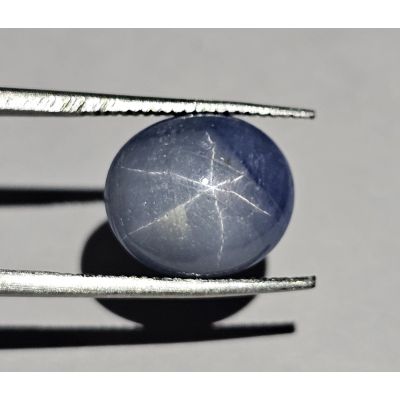 6.40 CARATS  Natural Lynch Independence Blue  Star Sapphire   11.31x9.82x5.38 mm