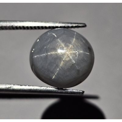 4.30  CARATS  Natural Storm Gray   Star Sapphire  10.09x8.06x4.88 mm