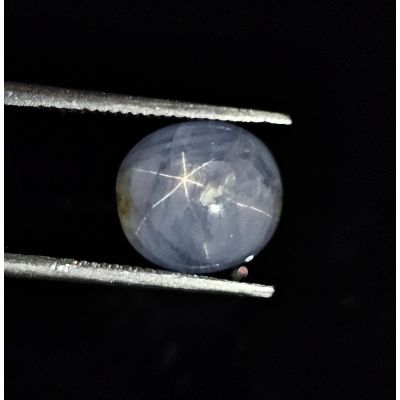 6.20 Carats Natural Glaucous Blue Star Sapphire 14.47x11.59x3.86 mm