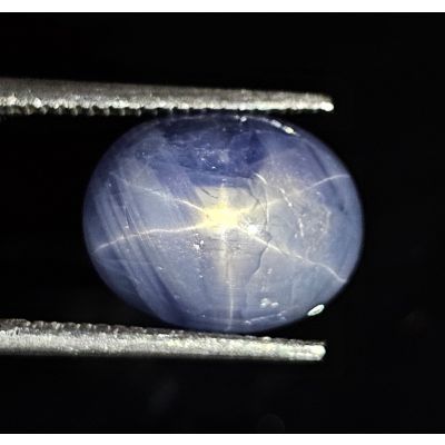 5.61 Carat Natural Wakawa Gray Star Sapphire 11.42 x 10.64 x 6.39 mm