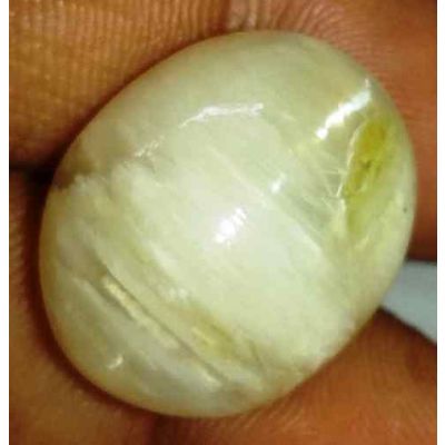 12.40 Carat Natural Chrysoberyl Opal Cat's Eye 20.36 x 16.52 x 10.77 mm