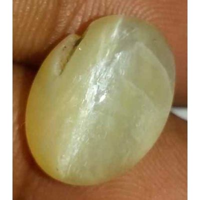8.58 Carat Natural Chrysoberyl Opal Cat's Eye 14.21 x 11.09 x 9.52 mm