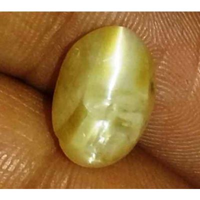 2.85 Carat Natural Chrysoberyl Opal Cat's Eye 10.45 x 7.21 x 6.49 mm