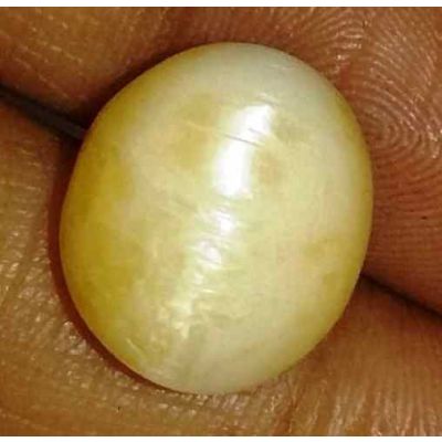 8.72 Carat Natural Chrysoberyl Opal Cat's Eye 13.40 x 11.65 x 8.15 mm