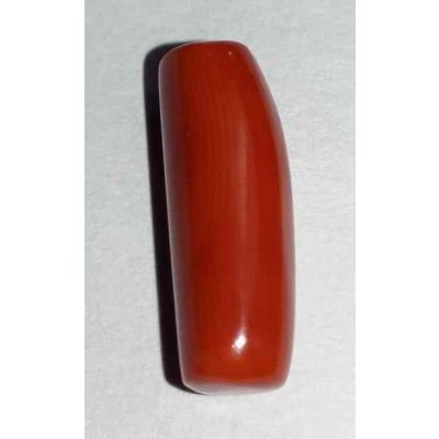 6.69 Carats Italian Orangish Red Coral 17.44x6.40x6.25mm