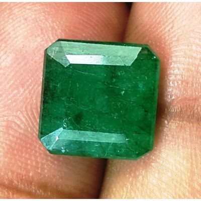 5.38 Carats Natural Green Emerald 10.48 x 10.40 x 6.21 mm