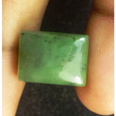 15.82 Carats Natural Green Nephrite Jade 15.77 x 11.94 x 6.94 mm