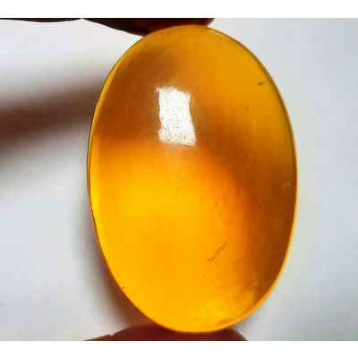 32.48 Carats Natural Orangish Red Amber 15.36 x 31.37 x 6.41 mm