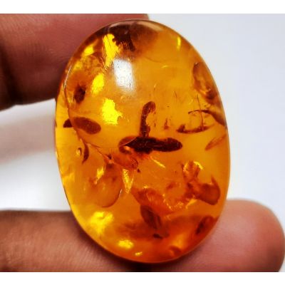 39.00 Carats Natural Orangish Red Amber 34.77 x 25.14 x 11.23 mm