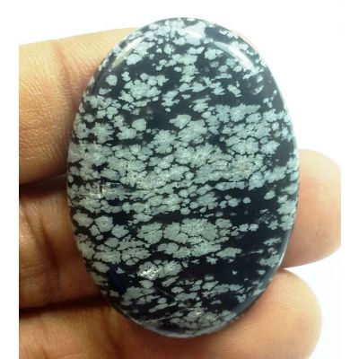 42.10 Carats Snow Obsidian 37.75 x 26.56 x 5.58 mm