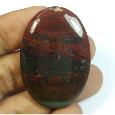72.43 Carats Natural Red+Green Blood Stone 43.53 x 30.01 x 6.49 mm