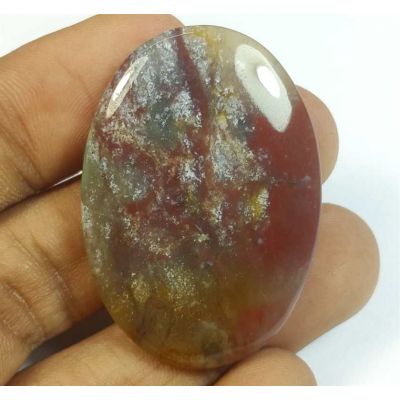 54.66 Carats Natural Red +Green Blood Stone 40.36 x 28.33 x 5.63 mm