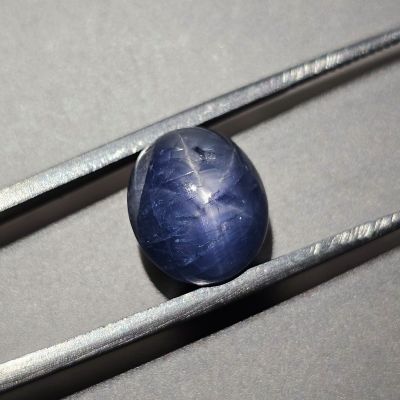 9.62 Carats Natural Dark Sky Blue Star Sapphire 11.03 x 9.95 x 8.39 mm