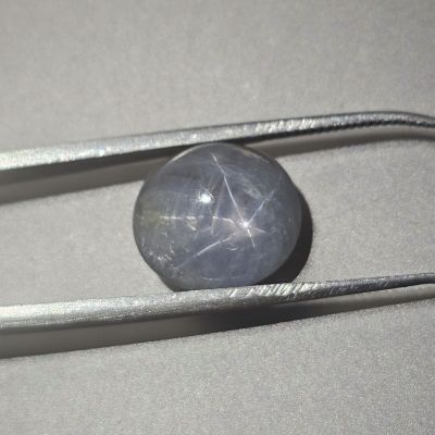 10.40 Carats Natural Shuttle Gray Star Sapphire 12.84 x 11.47 x 6.61 mm