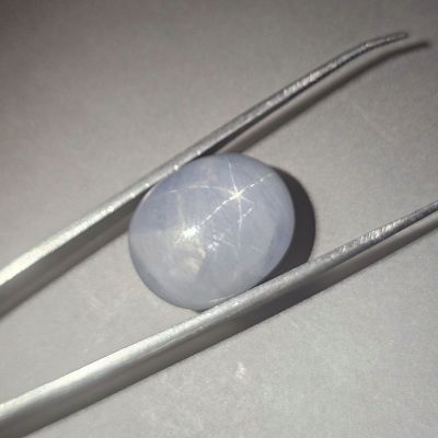 34.50 Carats Natural Light Slate Gray Star Sapphire 19.51 x 16.19 x 9.84 mm