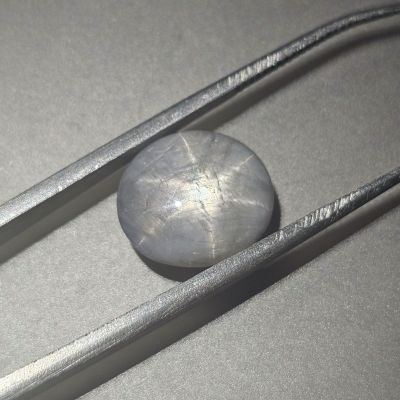 7.87 Carats Natural Gun Smoke Star Sapphire 11.77 x 10.57 x 5.48 mm