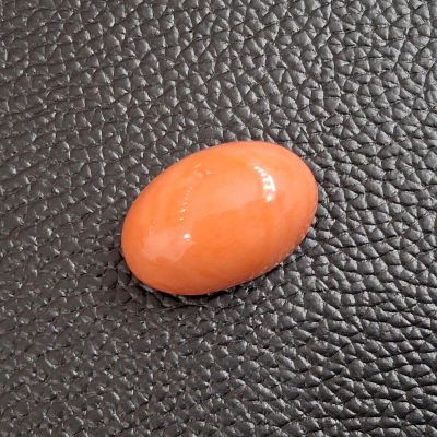 36.29 Carat Natural Japanese Orangish Red Coral 24.43 x 16.52 x 12.22 mm