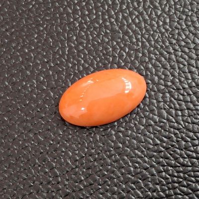 14.20 Carat Natural Japanese Orangish Red Coral 23.40 x 13.80 x 6.39 mm