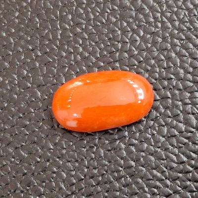 10.80 Carat Natural Japanese Orangish Red Coral 22.50 x 11.73 x 5.86 mm