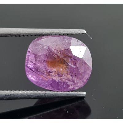 5.74 Carats Natural Orangish Pink Purple Sapphire 10.23x7.79x7.48 mm