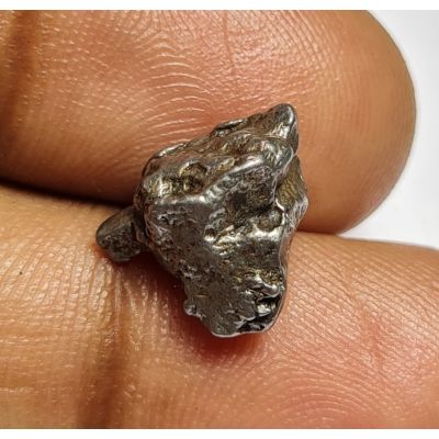 12.09 Carats Natural Black Meteorite 12.36x11.53x7.65 mm