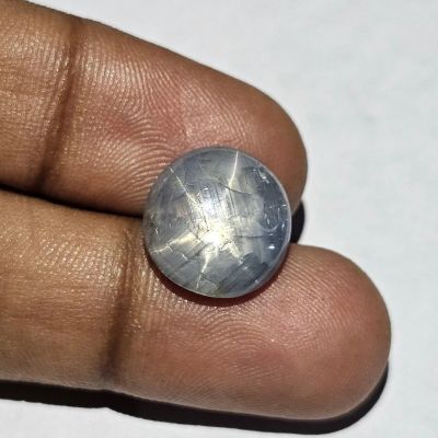 10.81 Carats Natural Pale Sky Star Sapphire 13.41 x 12.90 x 6.10 mm