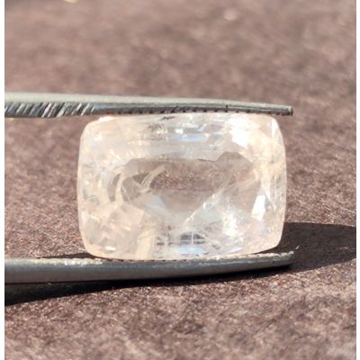7.78 Carats Natural Colorless Sapphire 10.40 x 8.40 x 6.19 mm