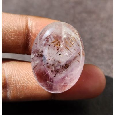 54.50 Carats Natural Pink Cacoxenite 29.65 x 22.41 x 11.32 mm