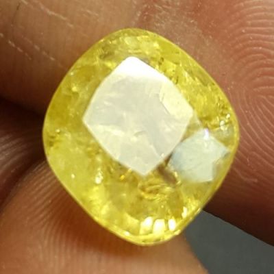 9.44 Carats Yellow Sapphire  11.44 x 10.69 x 7.39 mm