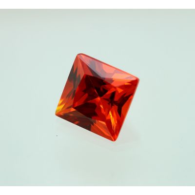 8 Carats Red Cubic Zircon Square shape 10x10 MM