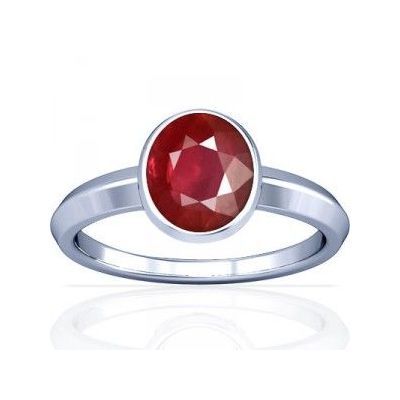 Bangkok Ruby Dazzling Diamond Sterling Silver Ring - K19