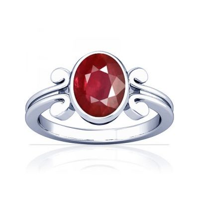 Non Heated Natural Mozambique Ruby Sterling Silver Ring - K10