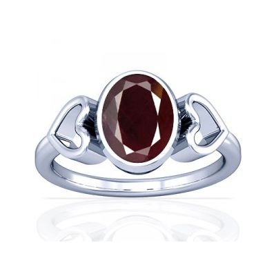 African Ruby Sterling Silver Ring - K12