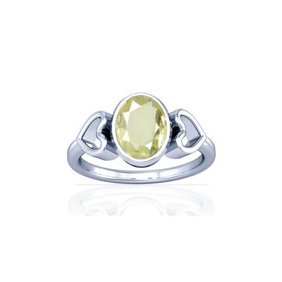 African Yellow Sapphire Sterling Silver Ring - K12