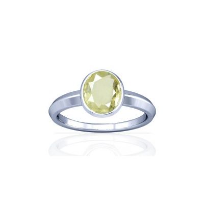 African Yellow Sapphire Sterling Silver Ring - K1