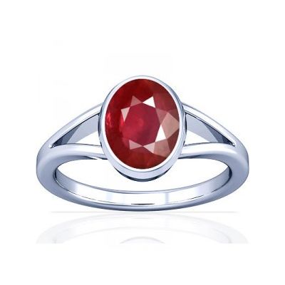 African Ruby Sterling Silver Ring - K2